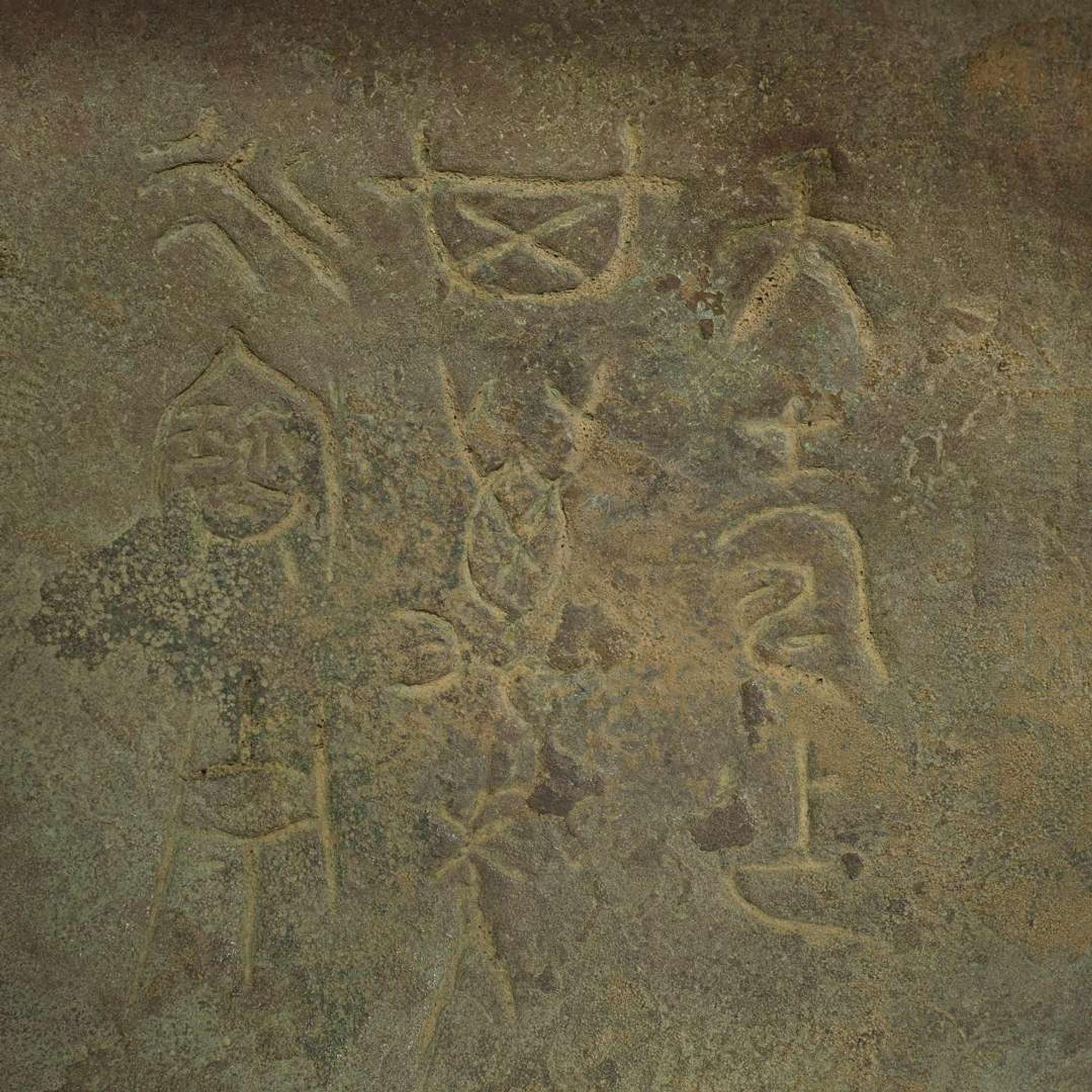 A Chinese patinated bronze archaistic vessel and cover, you 复古风格铜提梁卣