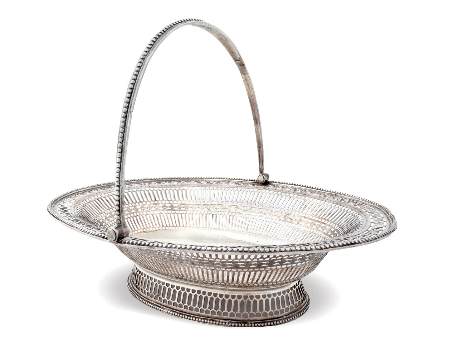 A George III Pierced Silver Cake Basket — London, 1777