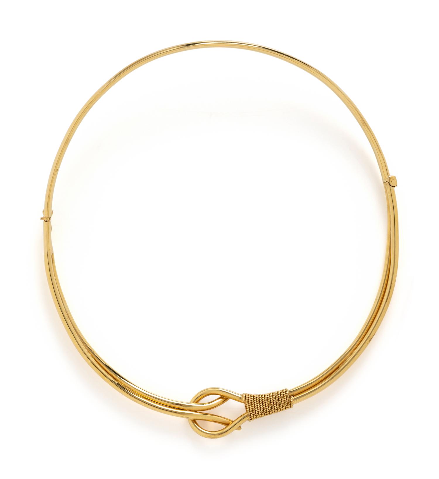 YELLOW GOLD CHOKER NECKLACE