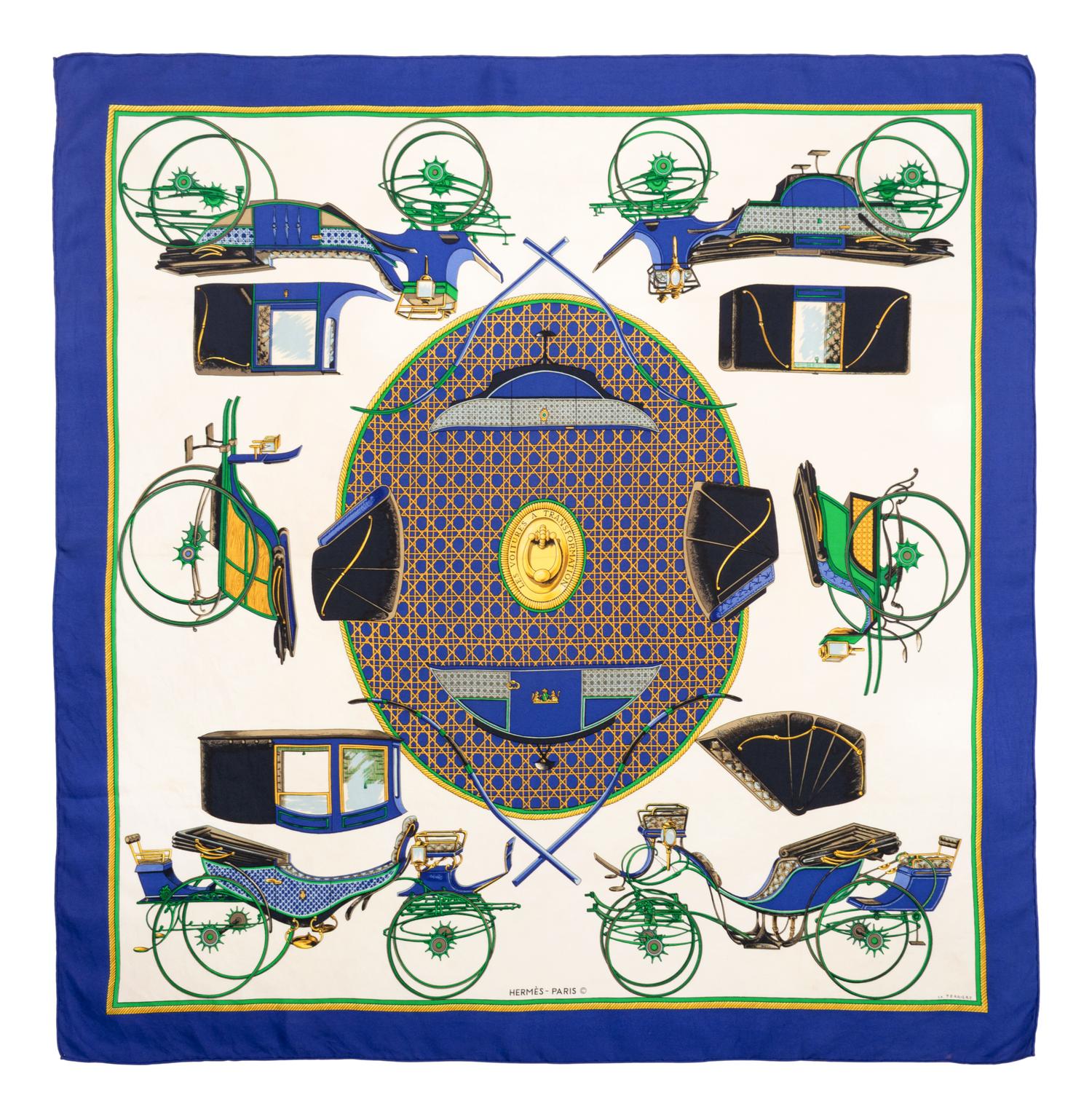 Three Hermès 90cm Silk Scarves