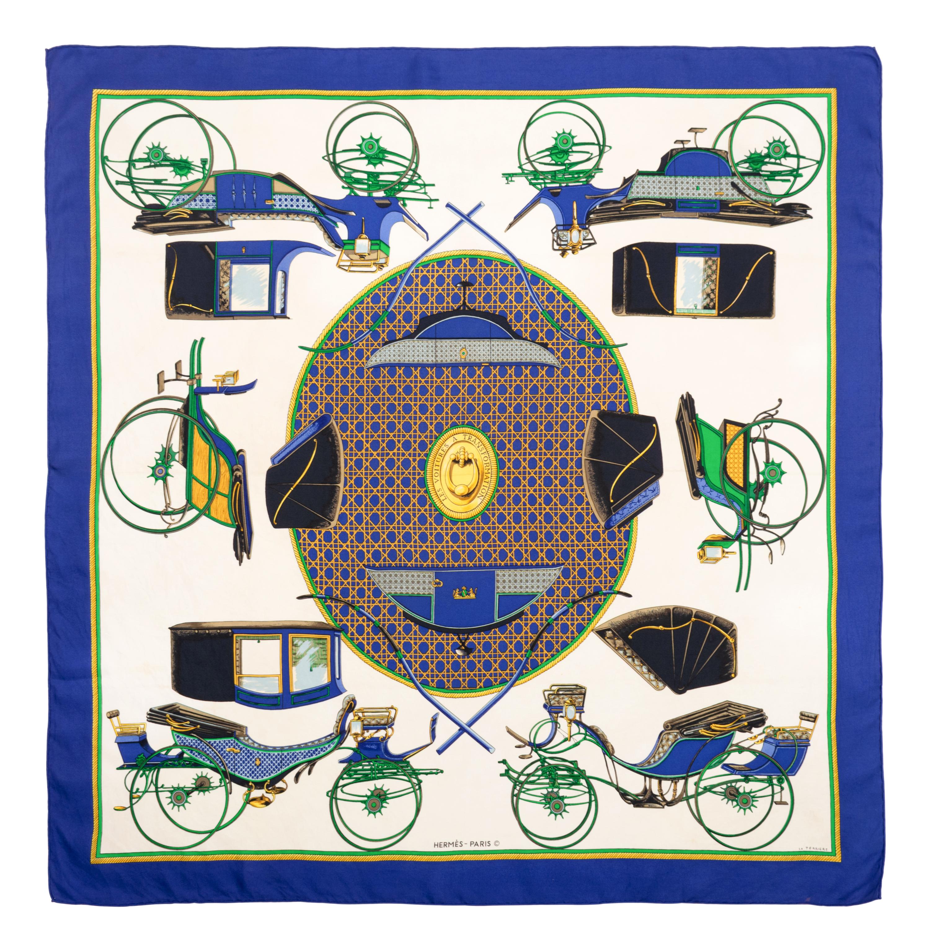 Three Hermès 90cm Silk Scarves
