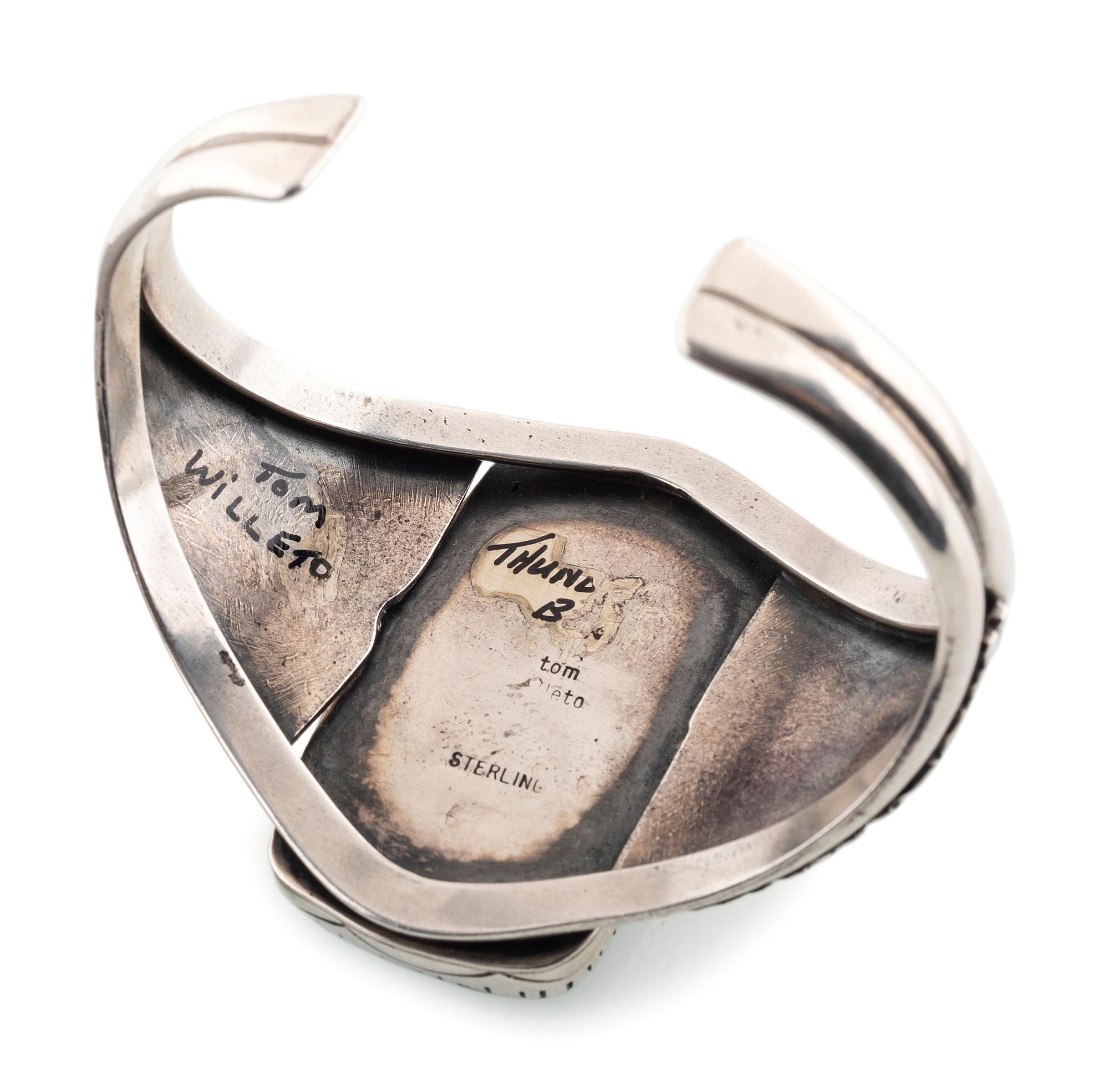Navajo Silver and Turquoise Cuff Bracelets