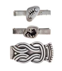 A Collection of Silver Tie Bars and a Money Clip, Los Castillo, 41.30 dwts.