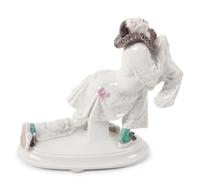 A Meissen Porcelain Pierrot Figure