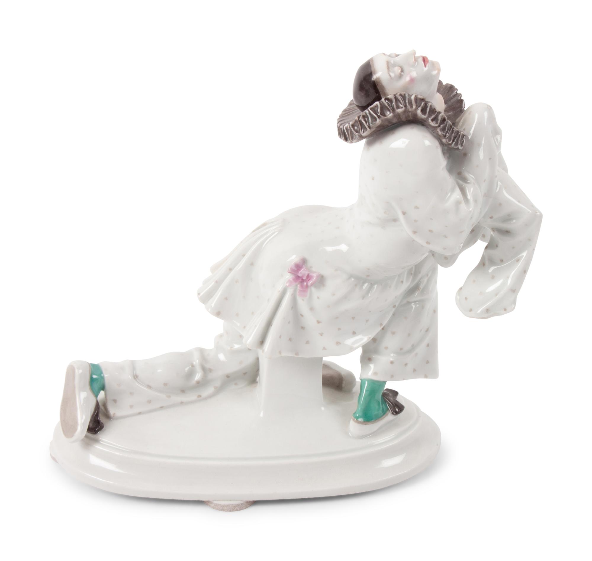 A Meissen Porcelain Pierrot Figure