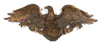 An American Composite Gilt Painted Wall Hanging of a Spread Winged Eagle — 20TH CENTURY