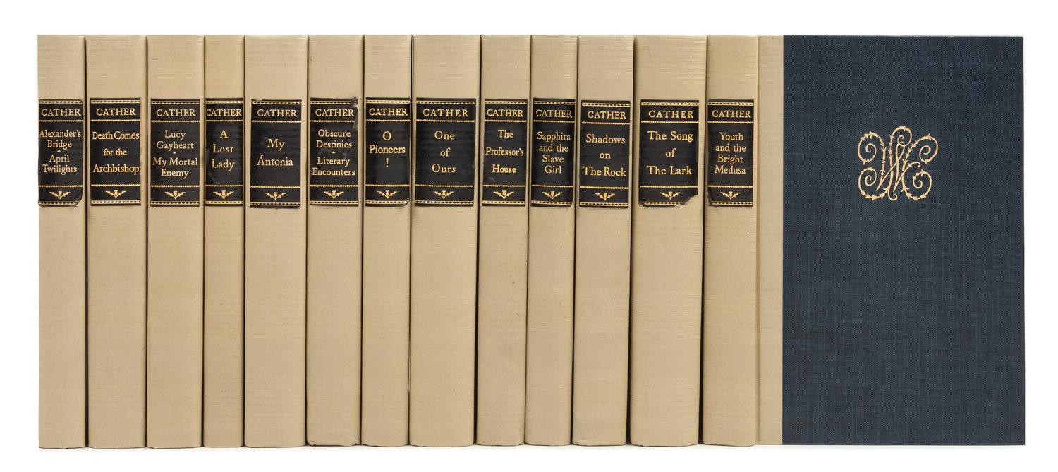 CATHER, Willa (1873-1947). Works. Boston: Houghton Mifflin Company, 1913. LIMITED EDITION.