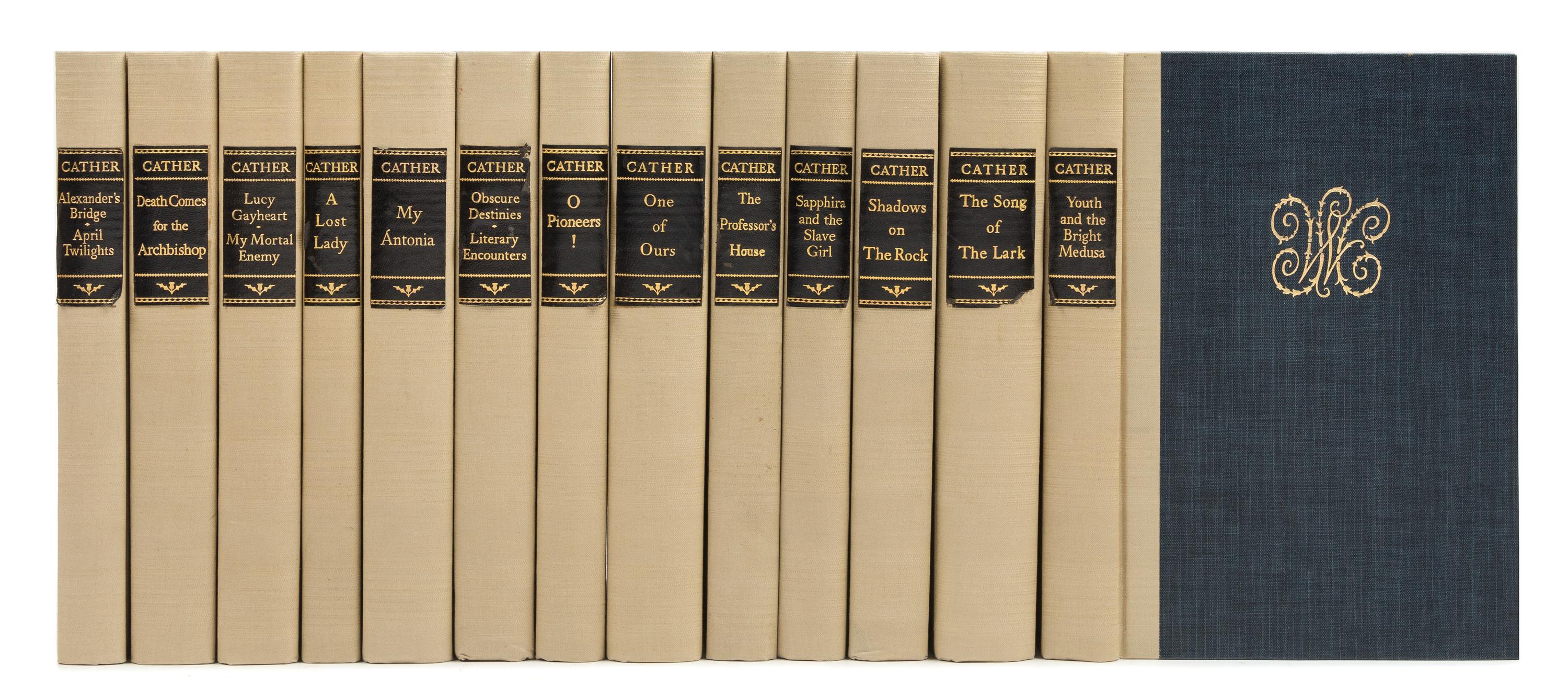 CATHER, Willa (1873-1947). Works. Boston: Houghton Mifflin Company, 1913. LIMITED EDITION.