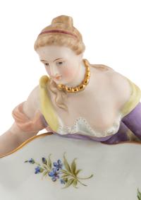 A Pair of Dresden Porcelain Sweetmeat Dishes
