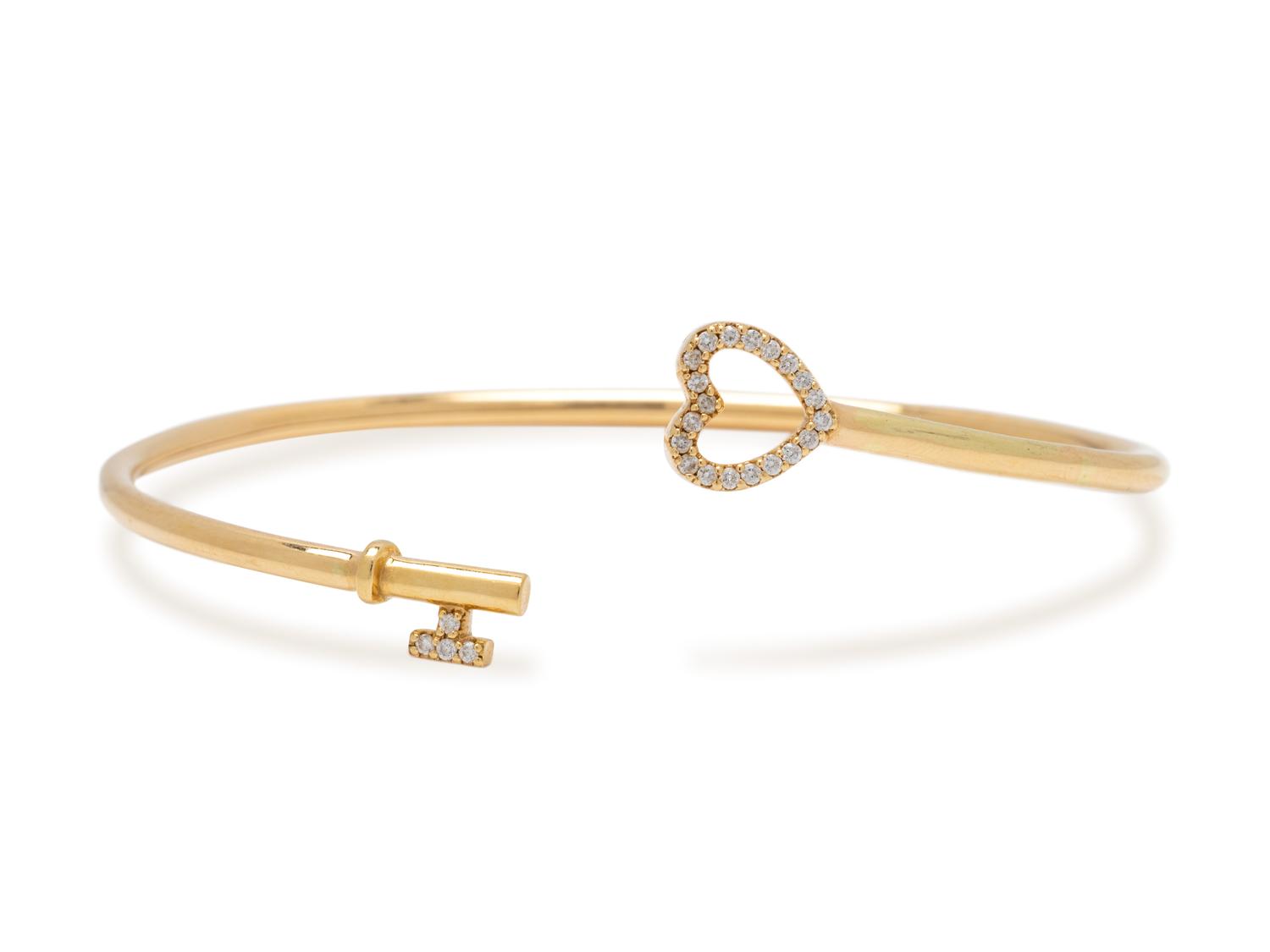 YELLOW GOLD AND DIAMOND CUFF BRACELET