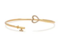 YELLOW GOLD AND DIAMOND CUFF BRACELET