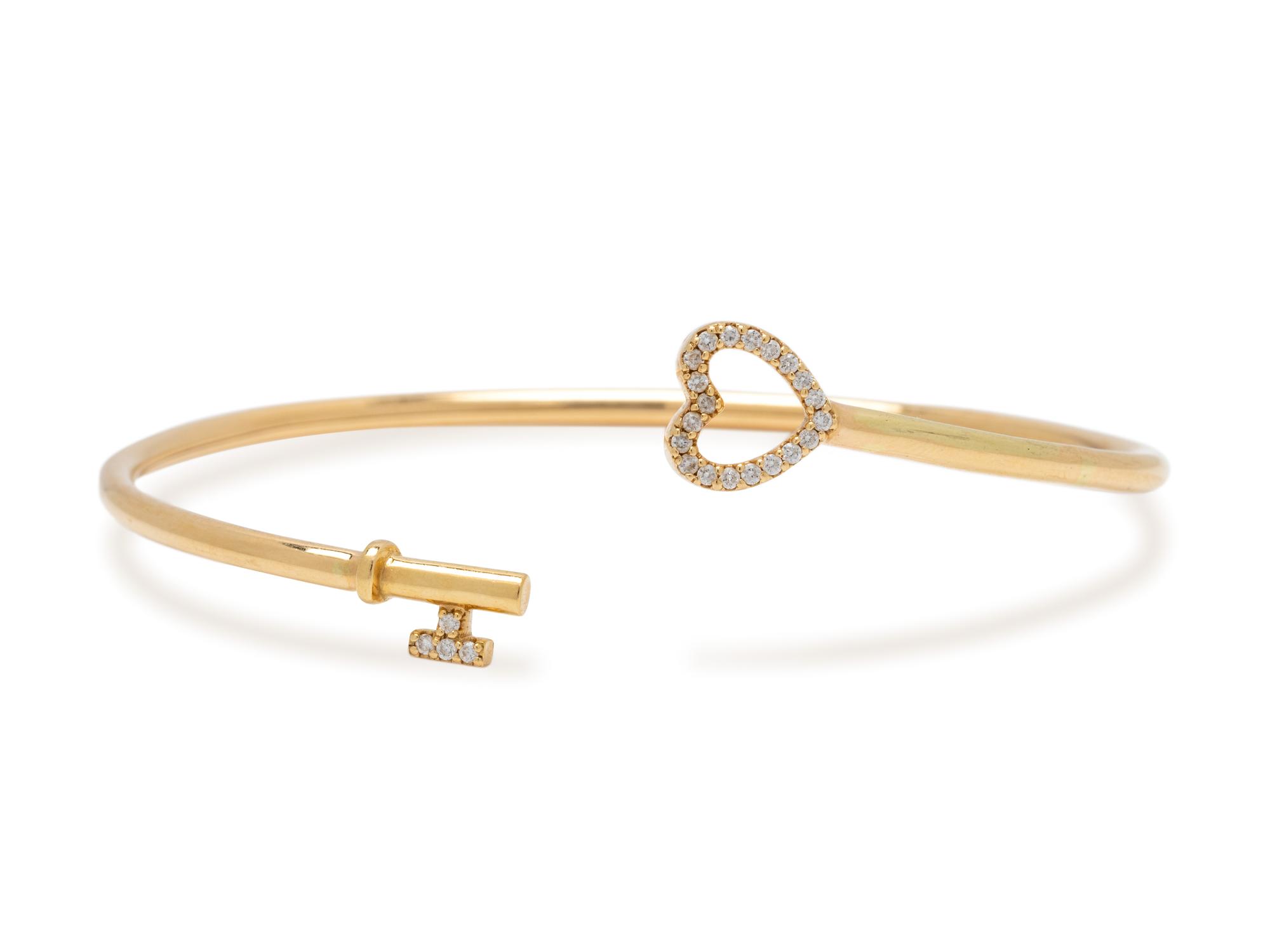 YELLOW GOLD AND DIAMOND CUFF BRACELET