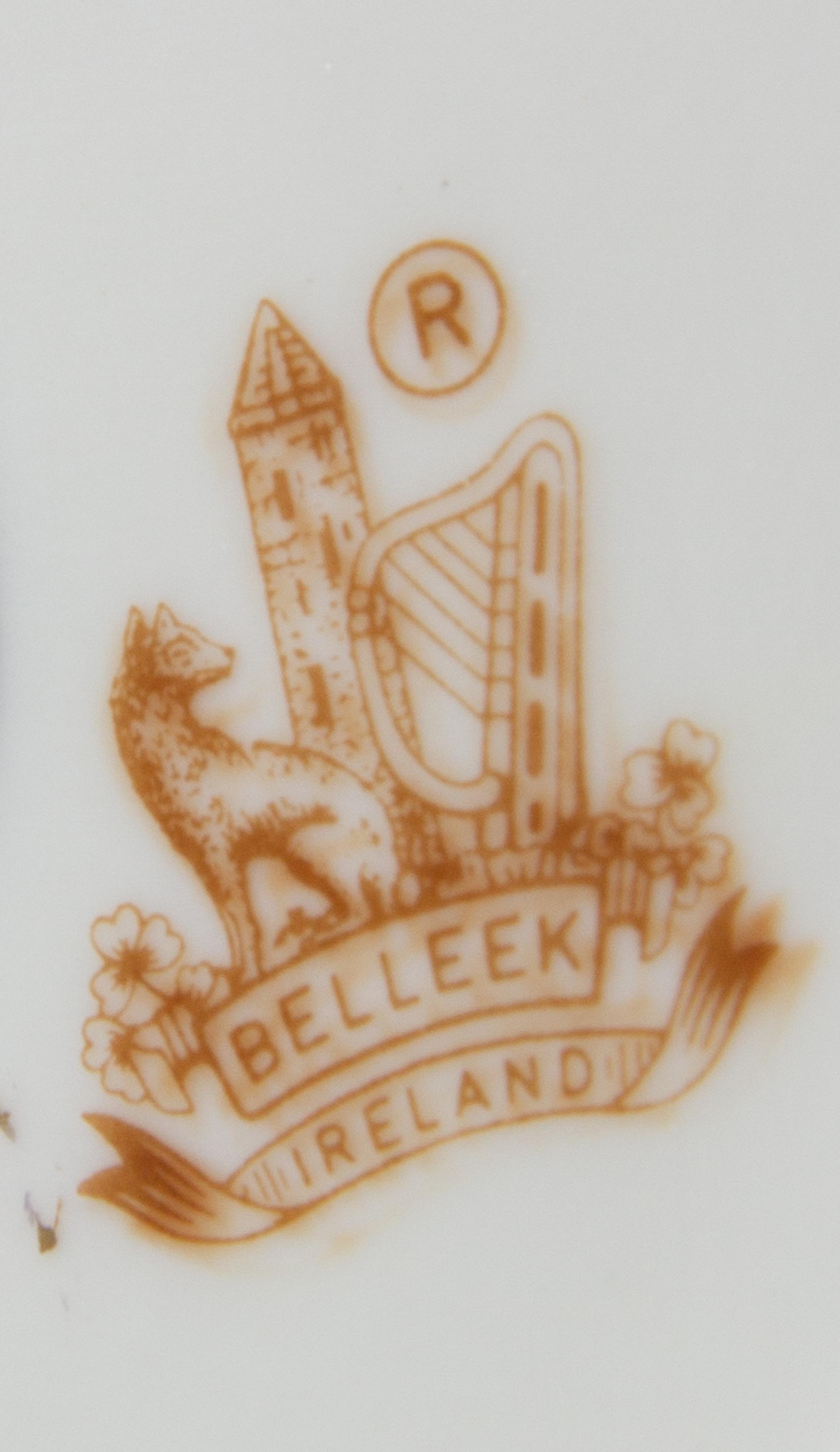Three Pairs of Belleek Vases Height of tallest pair 4 1/4 inches. — SEVENTH GOLD MARK (1980-1993)