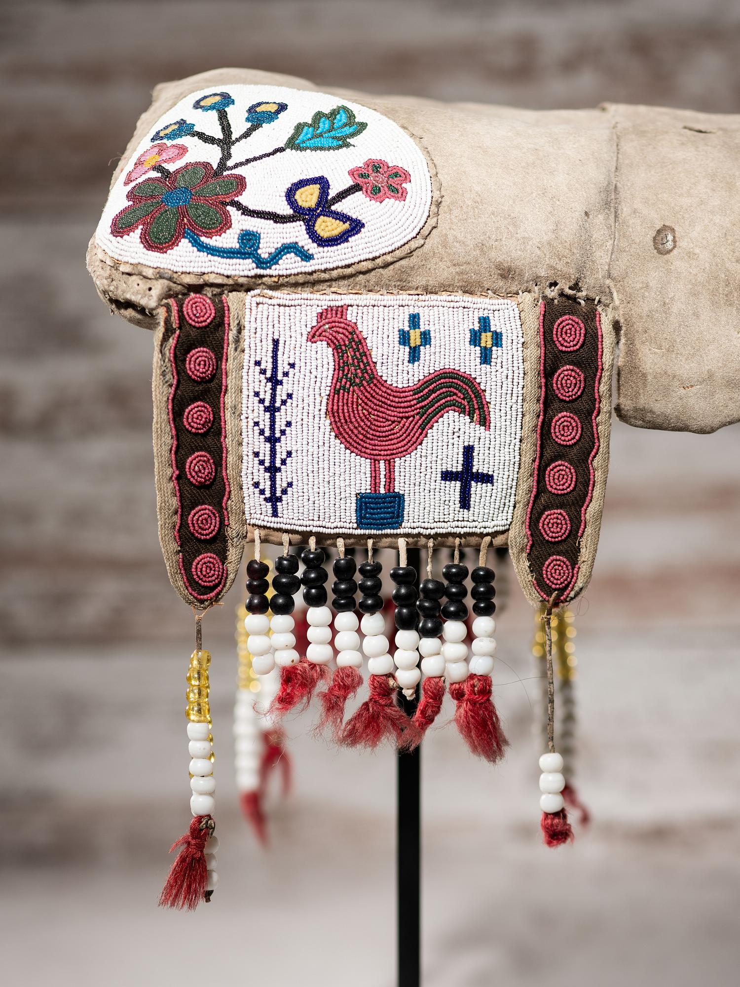 Northern Plains Beaded Buffalo Hide Pictorial Pad Saddle