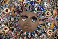 Self Portrait in Bottlecap Frame