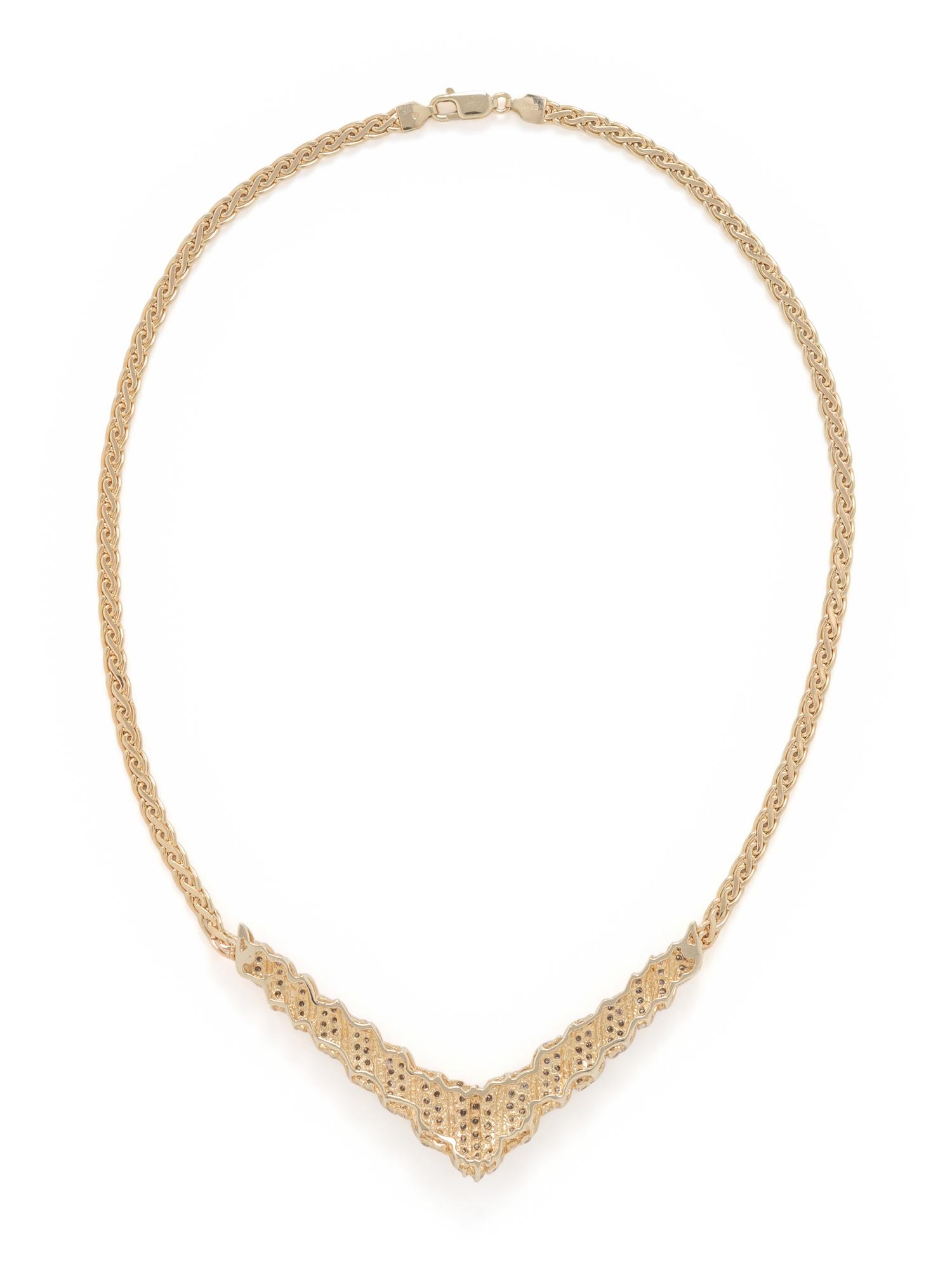 YELLOW GOLD AND DIAMOND NECKLACE