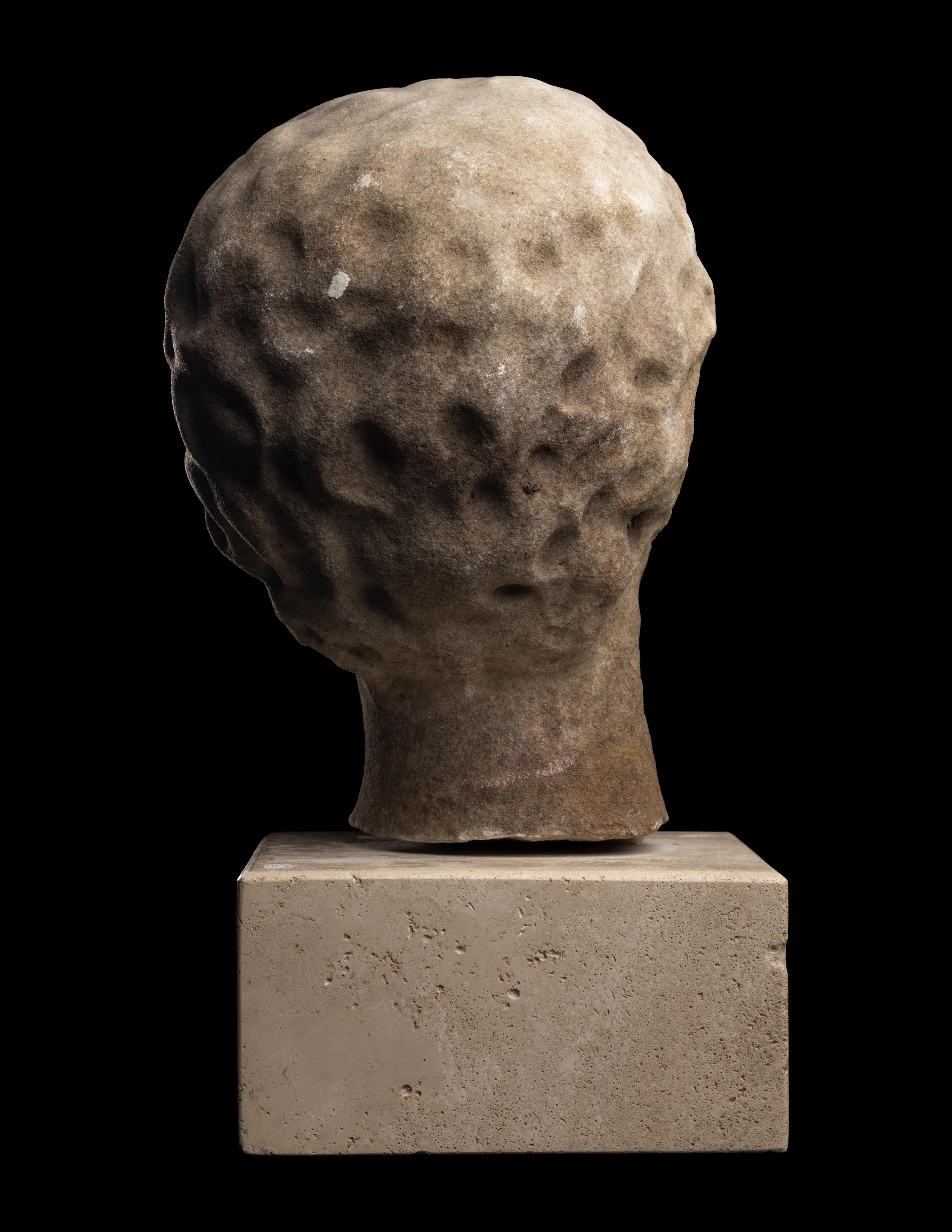 A Roman Marble Head of a Woman