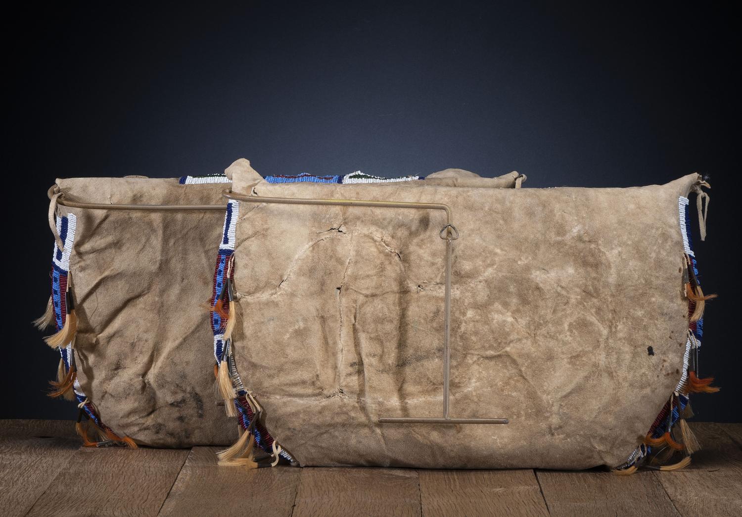 Cheyenne Beaded Hide Possible Bags, Matched Pair