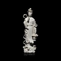 A Chinese Blanc de Chine Figure of a Female Immortal