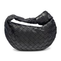 BOTTEGA VENETA, MINI JODIE IN BLACK INTRECCIATO