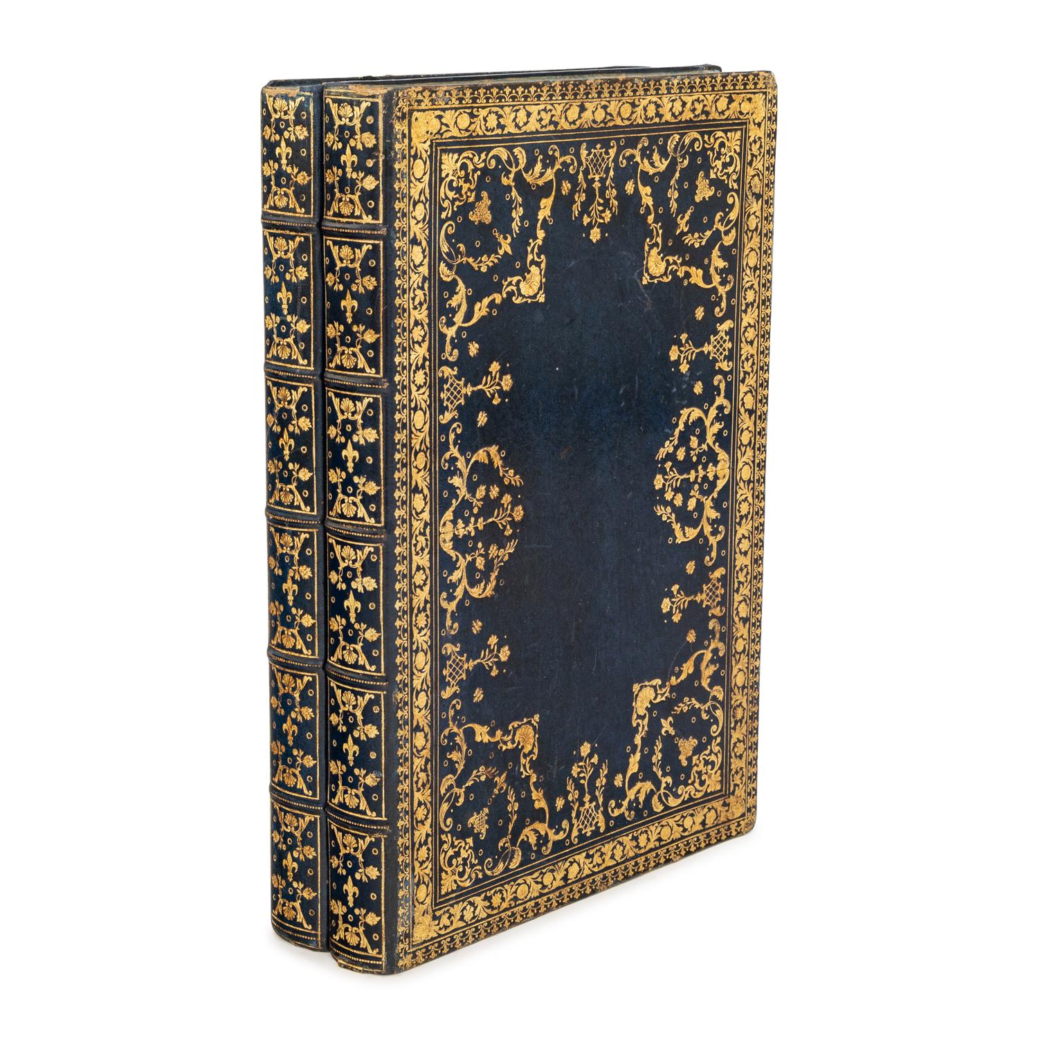 A Gilt-Tooled Leather Backgammon Board