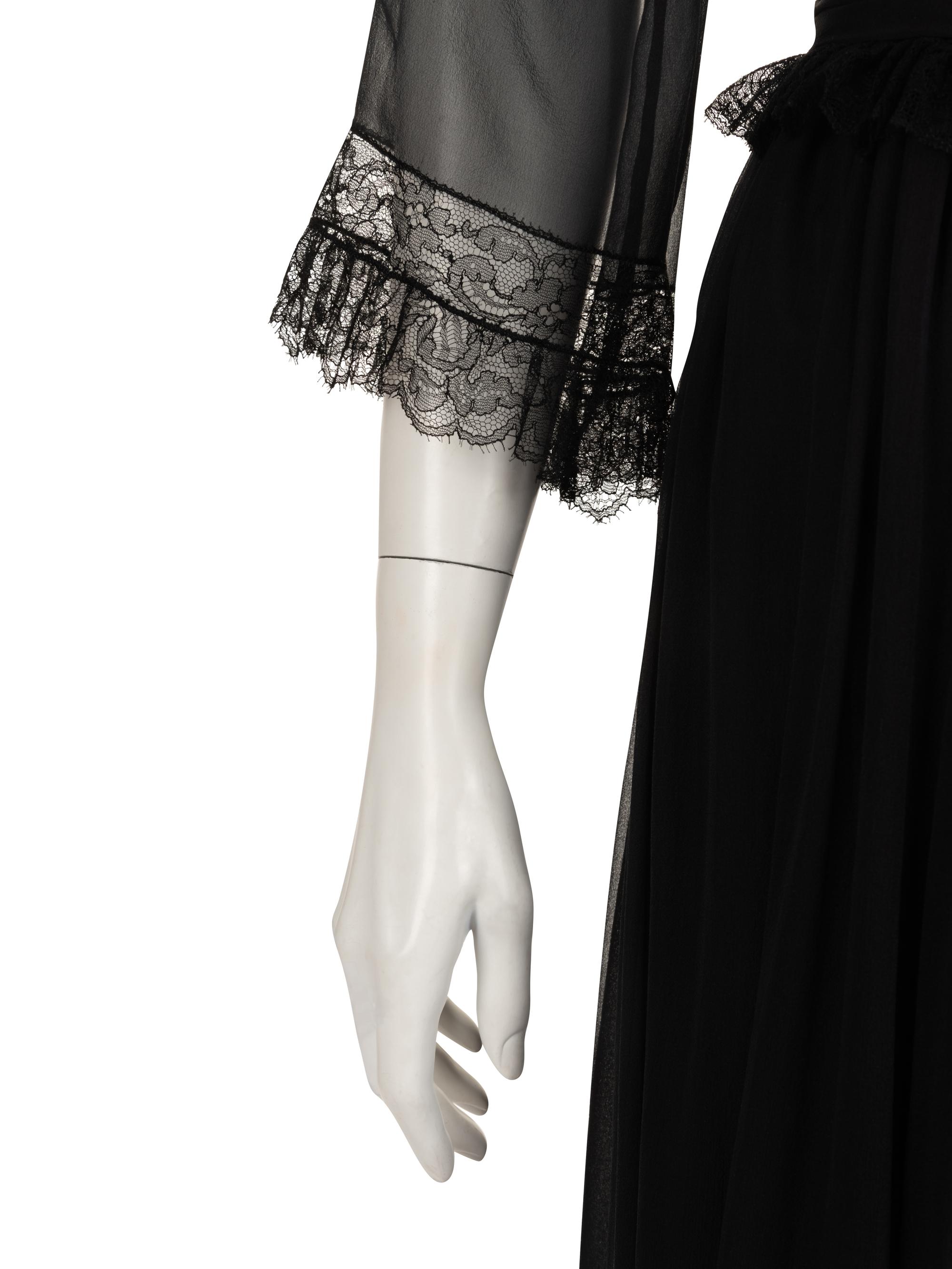 Chanel Silk Chiffon and Lace Dress, 1985-90