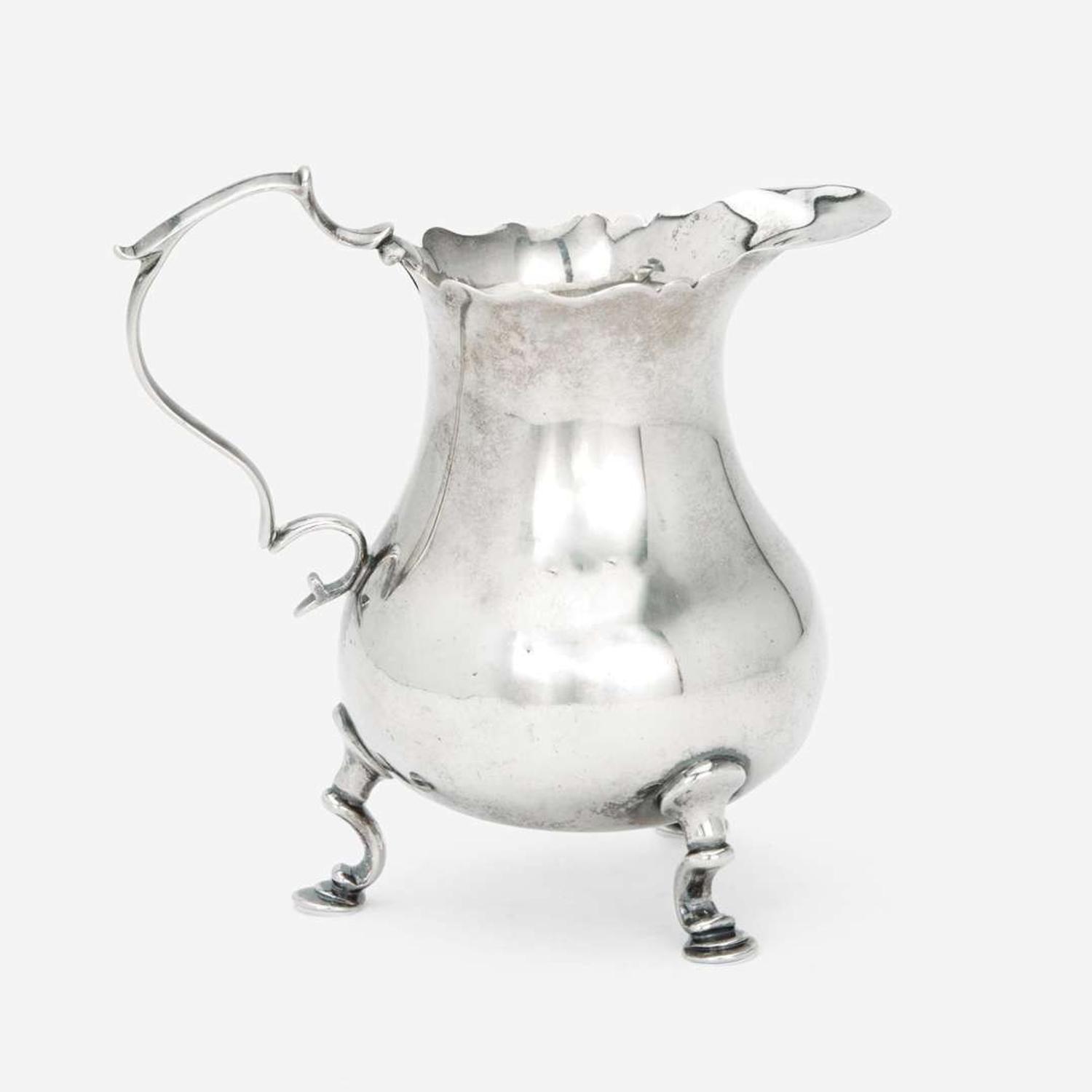 A silver cream pot Adrian Bancker (1703-1772), New York, NY, circa 1740