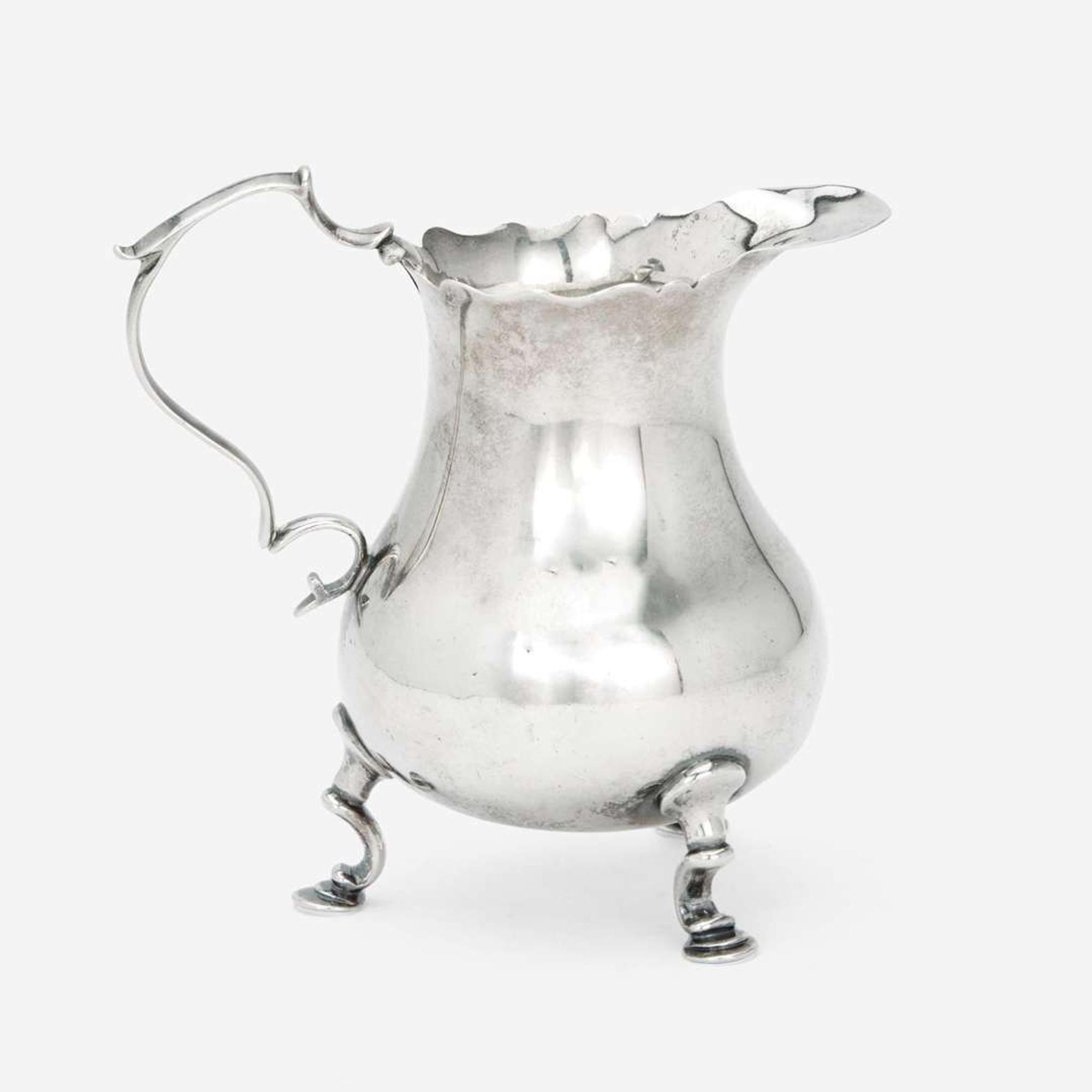 A silver cream pot Adrian Bancker (1703-1772), New York, NY, circa 1740