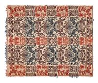 A Red, White, and Blue Patriotic Jacquard Woven Coverlet