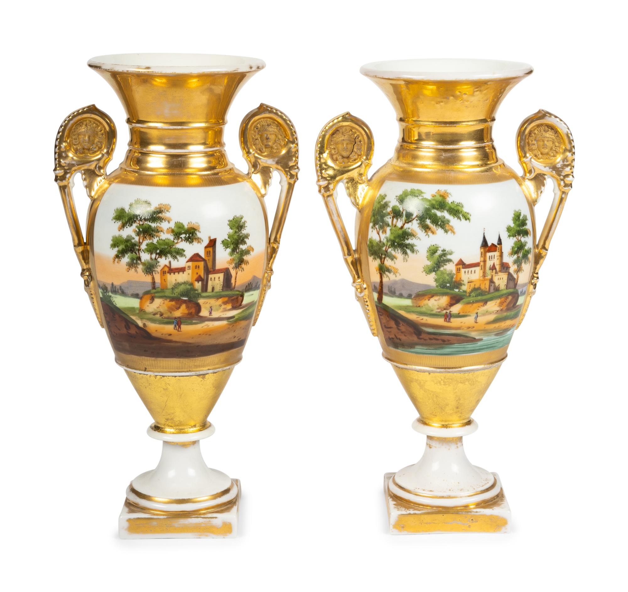 A Pair of Paris Porcelain Vases