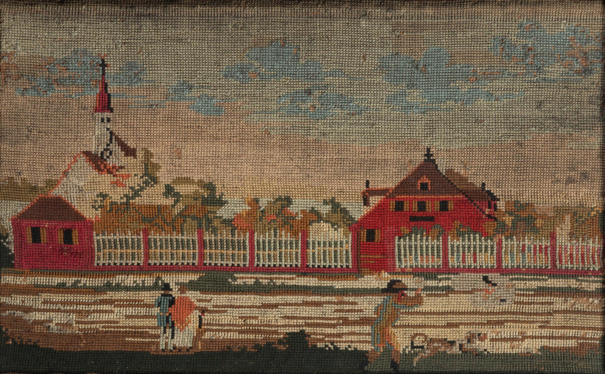 Three American Needlework Pictures