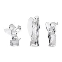 A Group of Three Baccarat Angel Figures