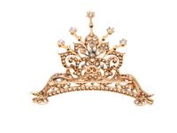 ANTIQUE, PLATINUM-TOPPED GOLD AND DIAMOND TIARA BROOCH