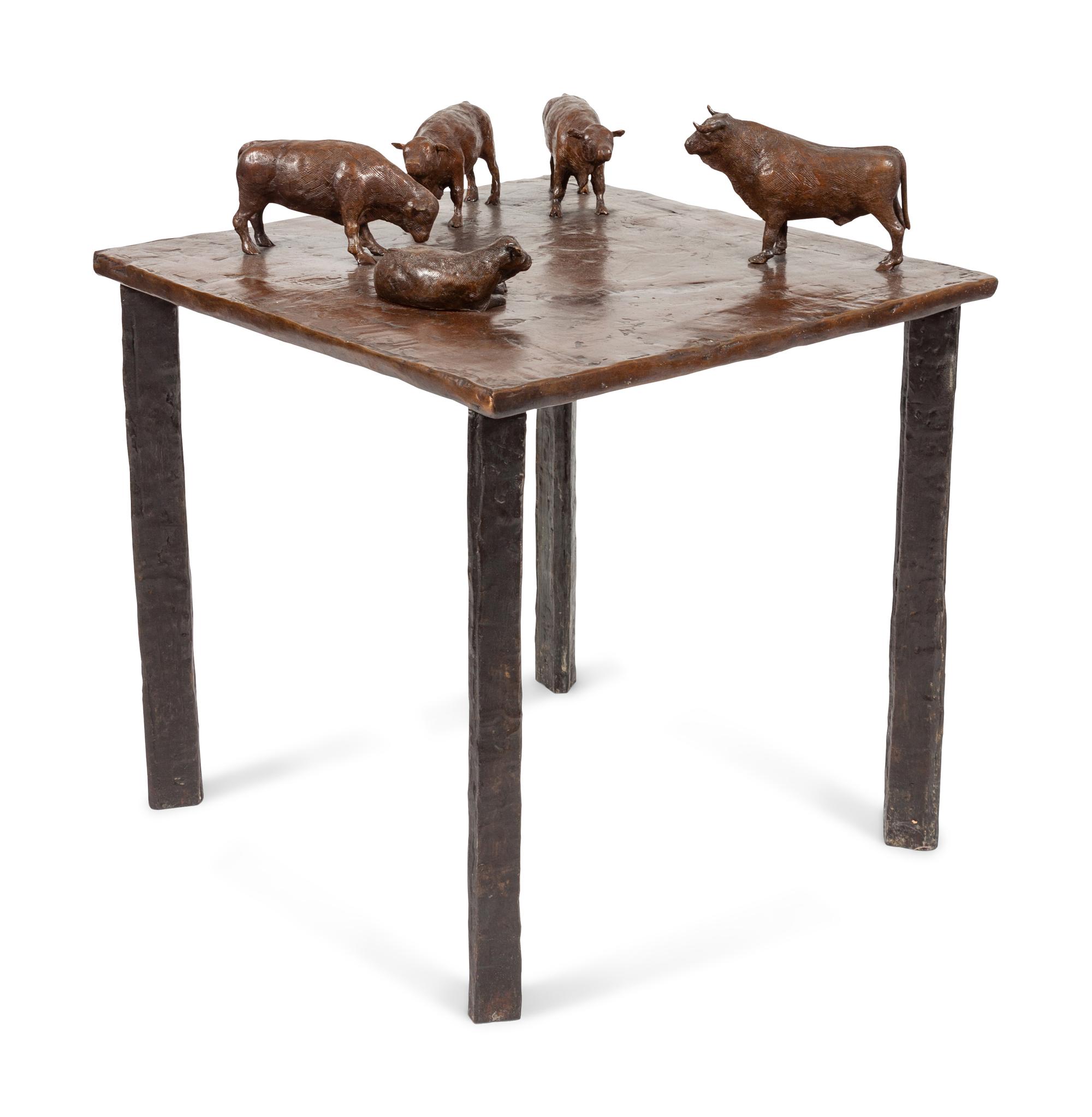 Bronze Cattle Table