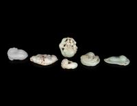 Six Chinese Jade Carvings of Animals