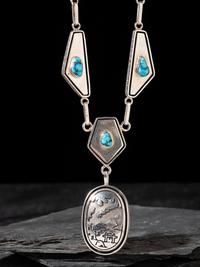 Silver and Turquoise Necklace