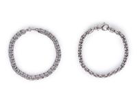 COLLECTION OF WHITE GOLD BRACELETS