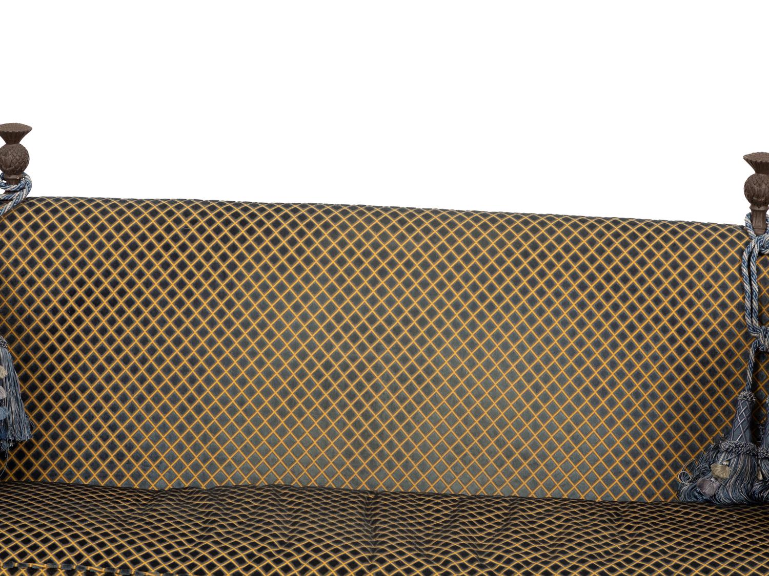 A Pair of Custom Upholstered Knole Sofas