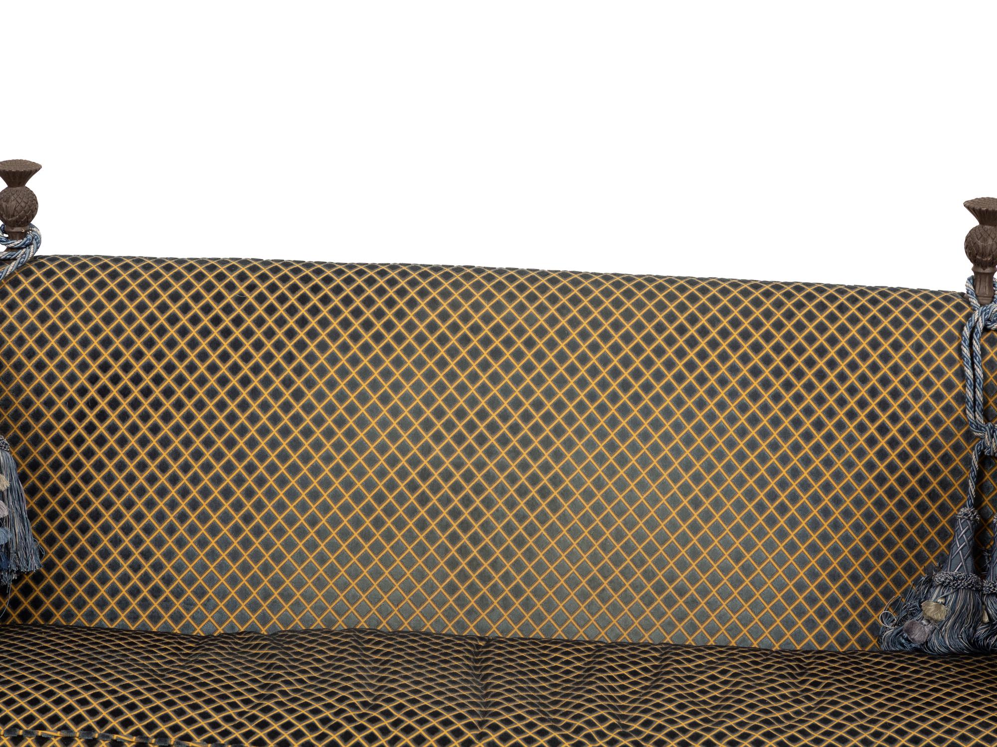 A Pair of Custom Upholstered Knole Sofas