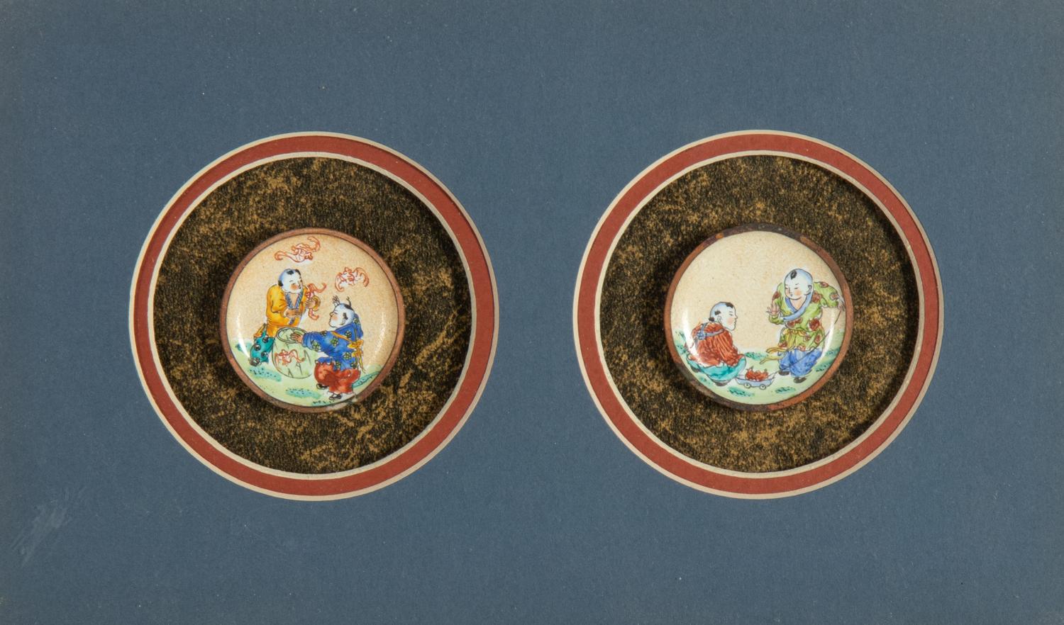 Eight Chinese Enamel on Copper Snuff Dishes