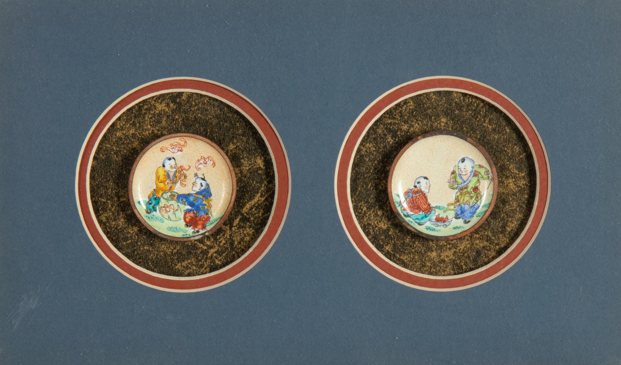 Eight Chinese Enamel on Copper Snuff Dishes