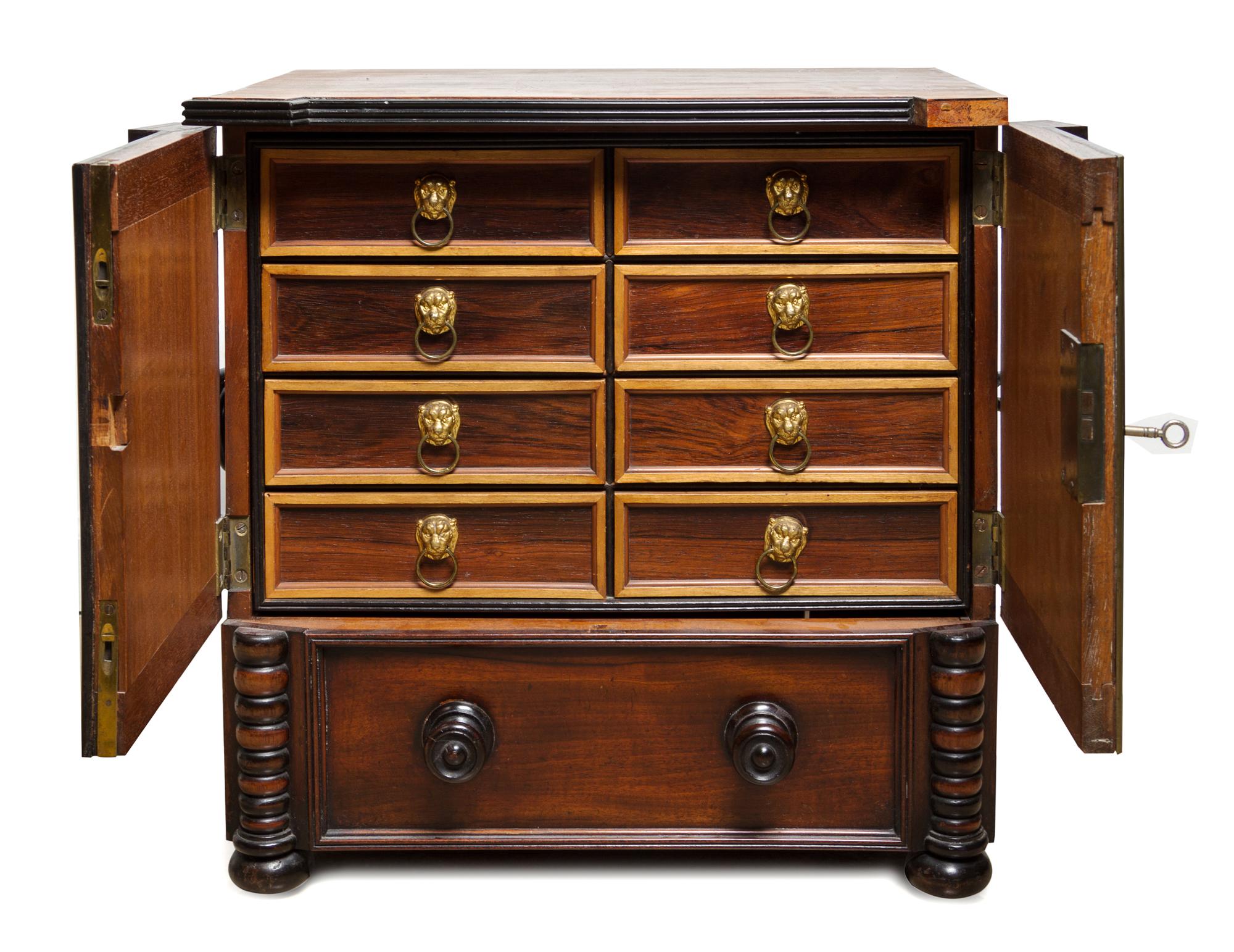 A Regency Mahogany Table-Top Letter Box Height 17 3/4 x width 18 1/4 x depth 13 inches. — EARLY 19TH CENTURY