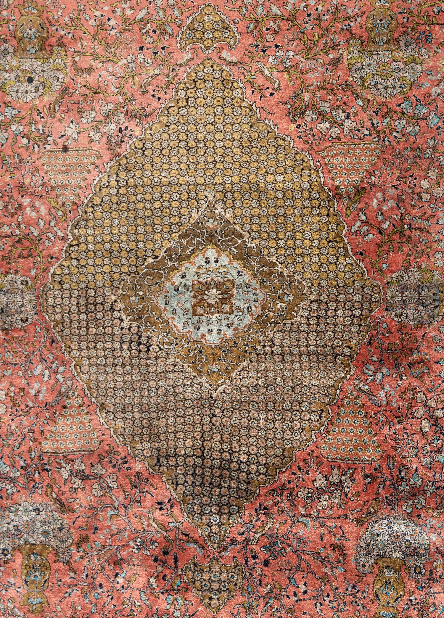 A Qom Silk Rug