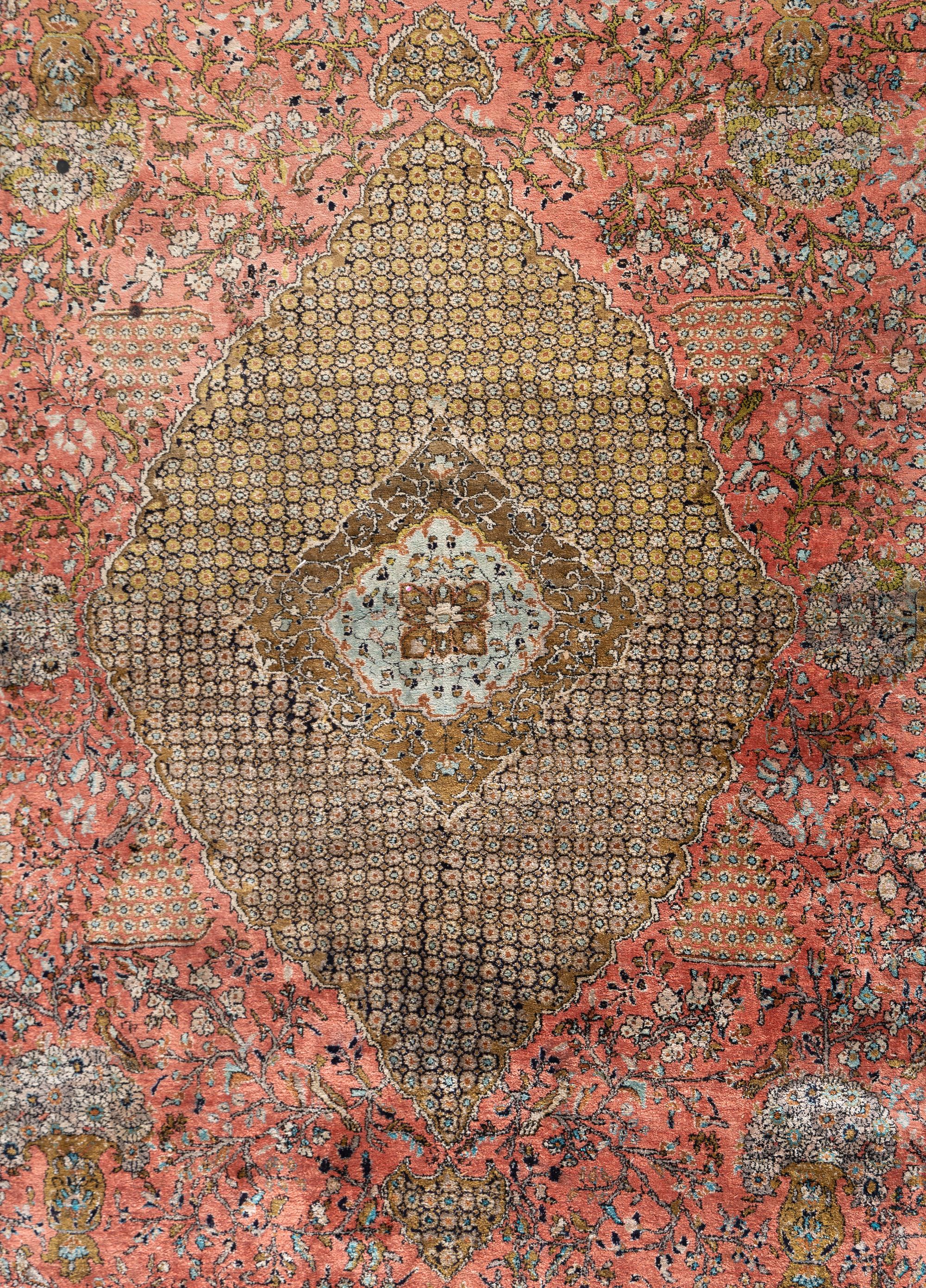 A Qom Silk Rug