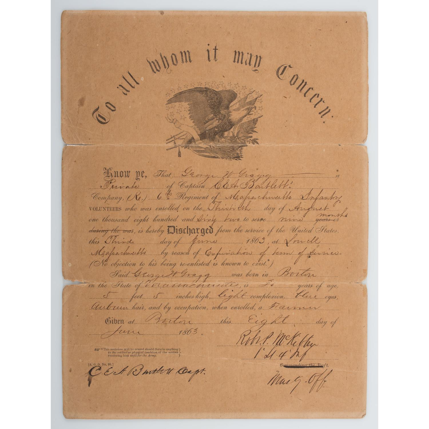 Civil War Hand-Drawn Map of the Siege of Suffolk, Virginia, Owned by Private William Gragg, 6th Massachusetts Infantry, With War-Date Correspondence