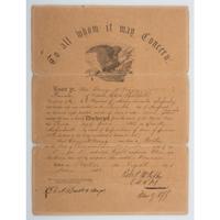 Civil War Hand-Drawn Map of the Siege of Suffolk, Virginia, Owned by Private William Gragg, 6th Massachusetts Infantry, With War-Date Correspondence