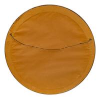 A Chinese Framed Blue Ground Embroidered Silk Panel Diameter 13 1/2 inches.