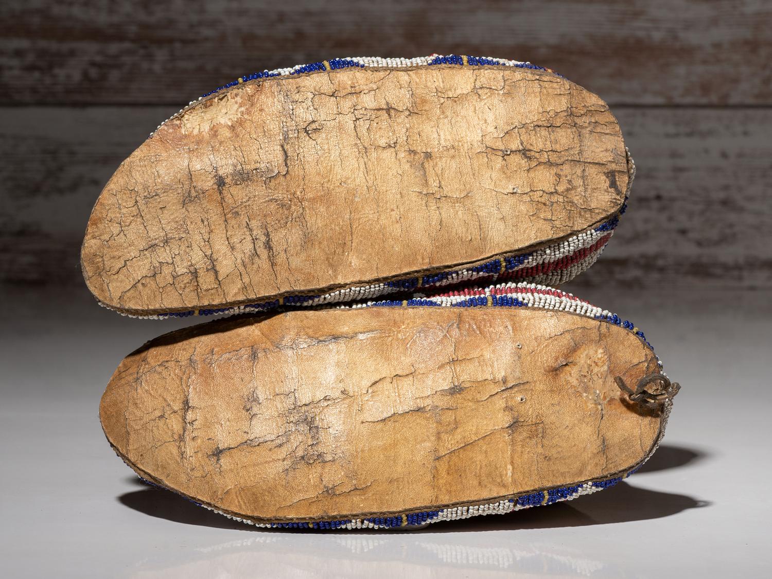 Sioux Beaded Hide Moccasins