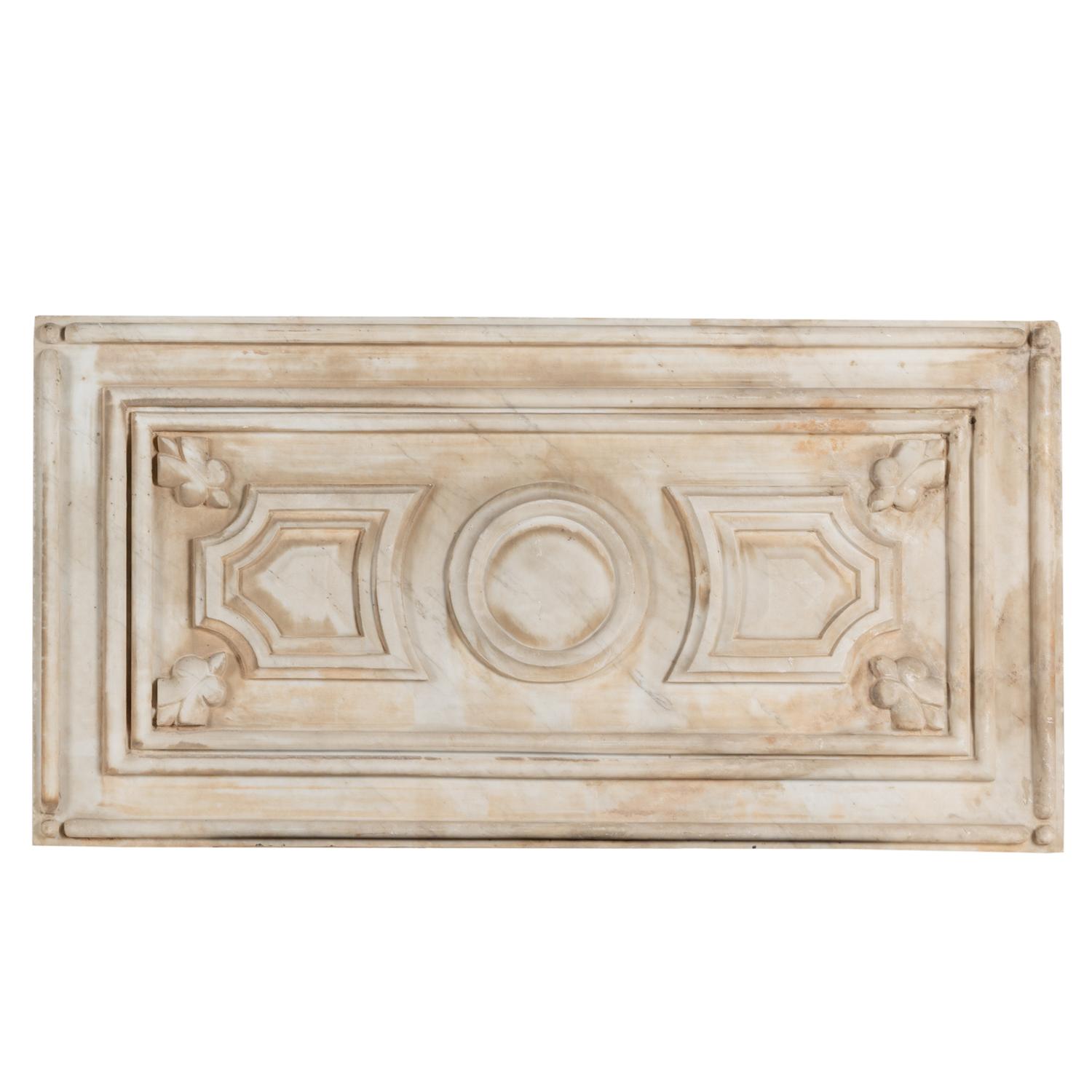 A Pair of Italian Carved Marble Plaques