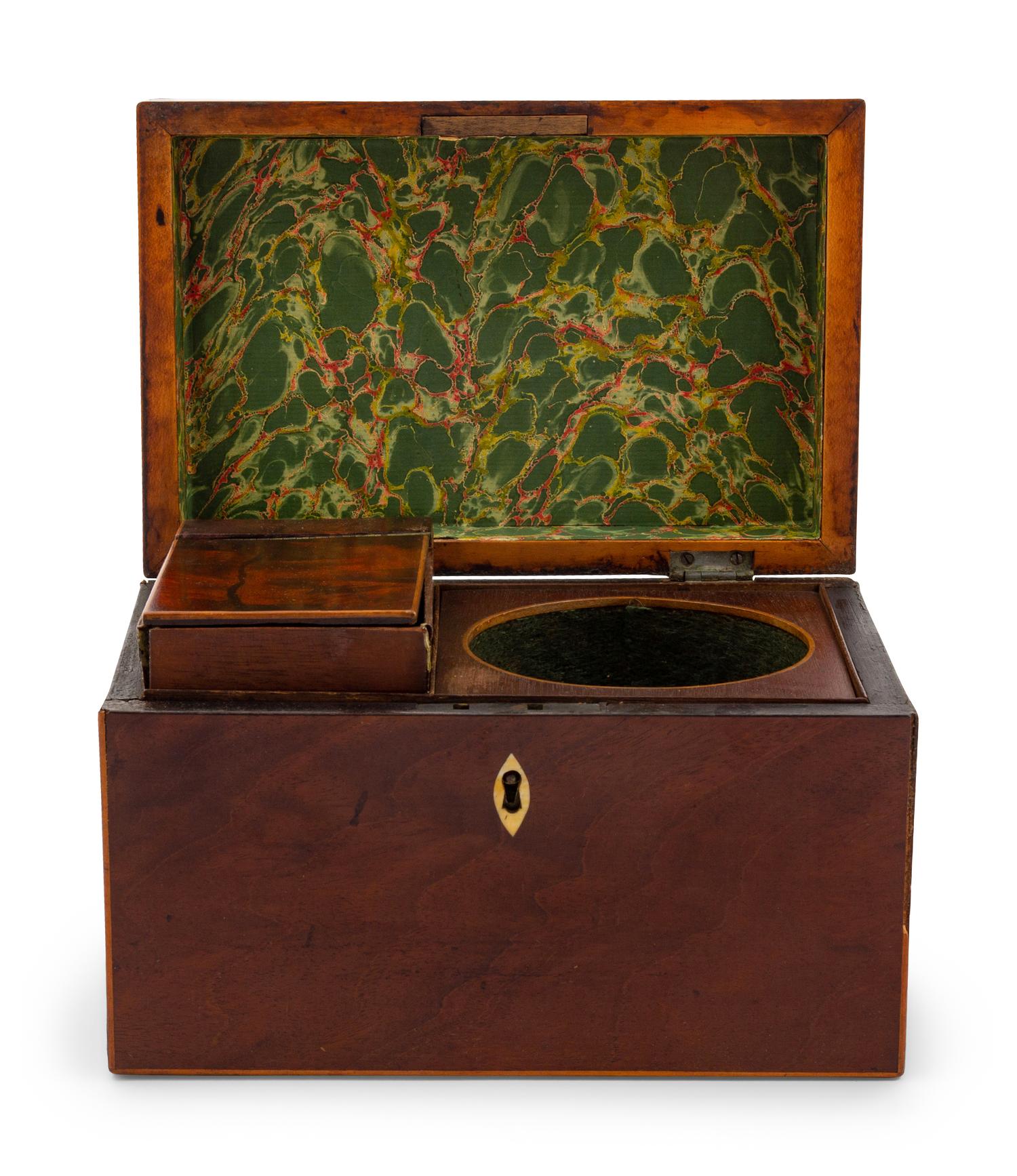 A Regency Mahogany Tea Caddy